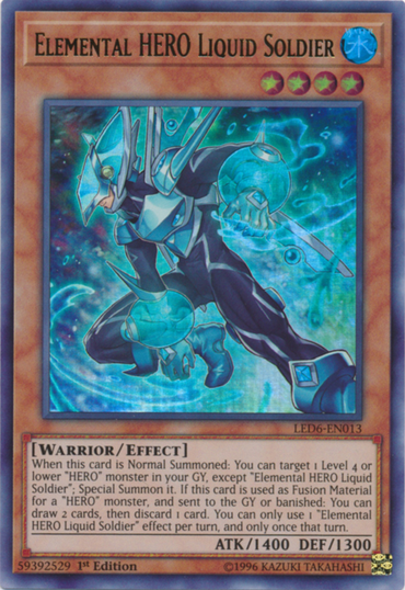 Elemental Hero Liquid Soldier [LED6-EN013] Ultra Rare