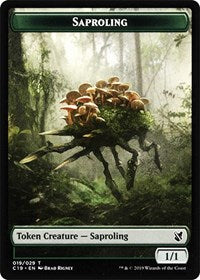 Saproling // Manifest Double-sided Token [Commander 2019 Tokens]