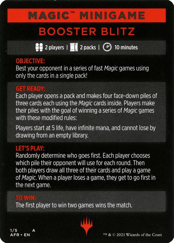 Booster Blitz (Magic Minigame) [Innistrad: Midnight Hunt Minigame]