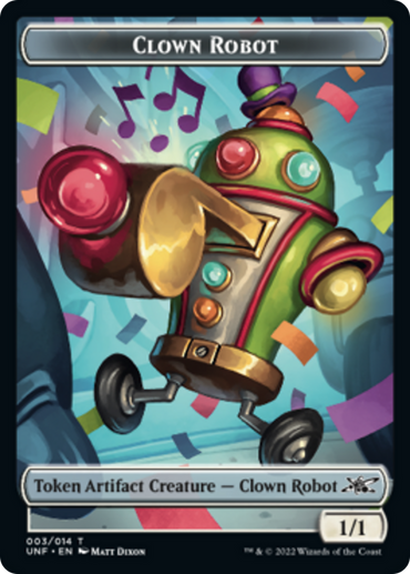 Clown Robot (003) // Food (010) Double-sided Token [Unfinity Tokens]