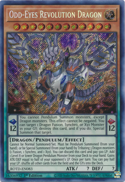 Odd-Eyes Revolution Dragon [ROTD-EN083] Secret Rare