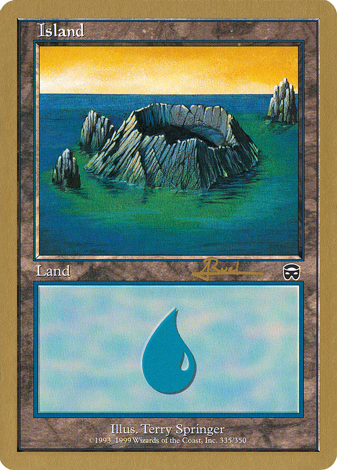 Island (335) (Antoine Ruel) [World Championship Decks 2001]