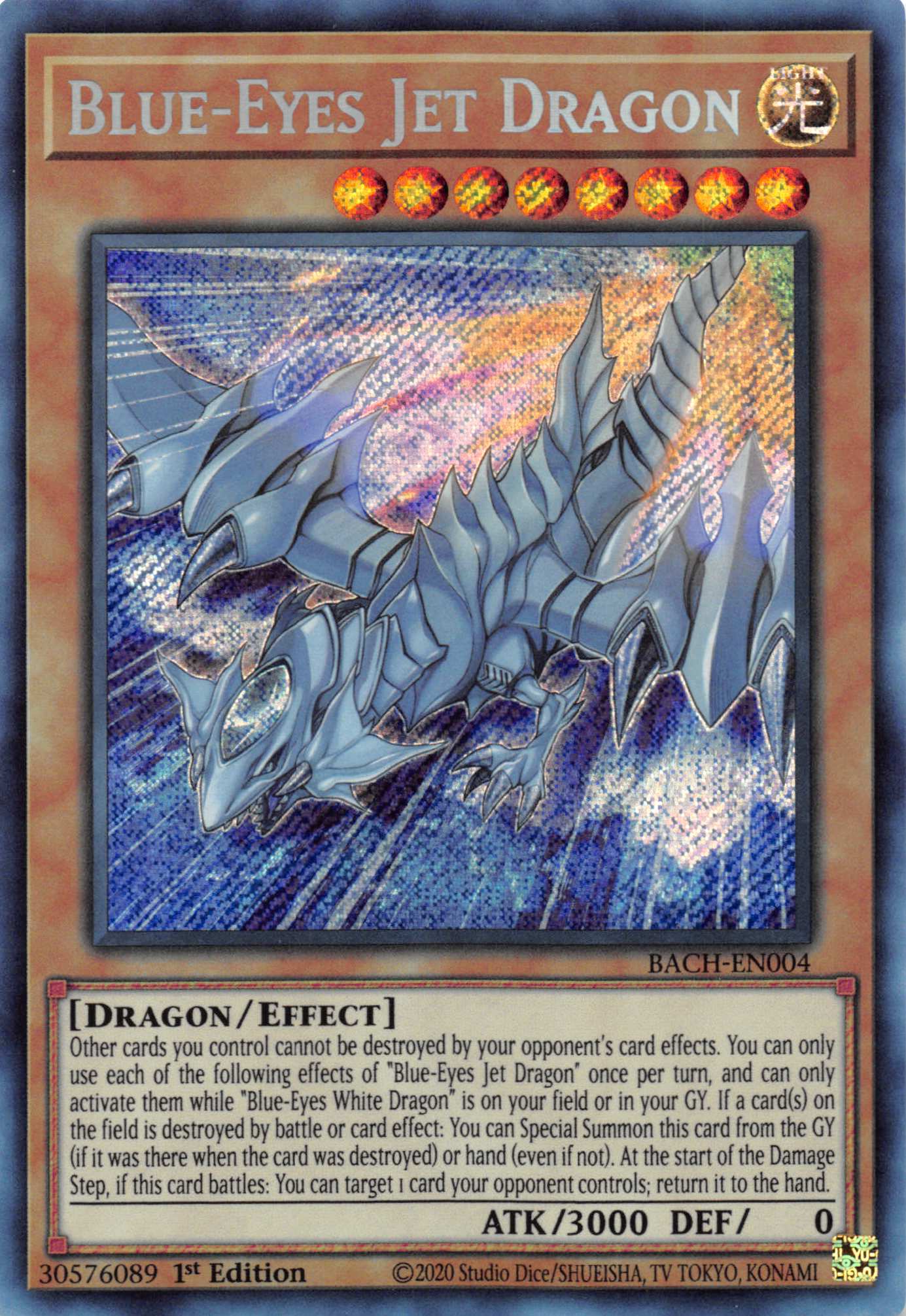 Blue-Eyes Jet Dragon [BACH-EN004] Starlight Rare