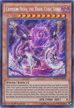 Crimson Nova the Dark Cubic Lord [MVP1-ENS39] Secret Rare