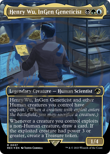 Henry Wu, InGen Geneticist Emblem (Borderless) [Jurassic World Collection Tokens]