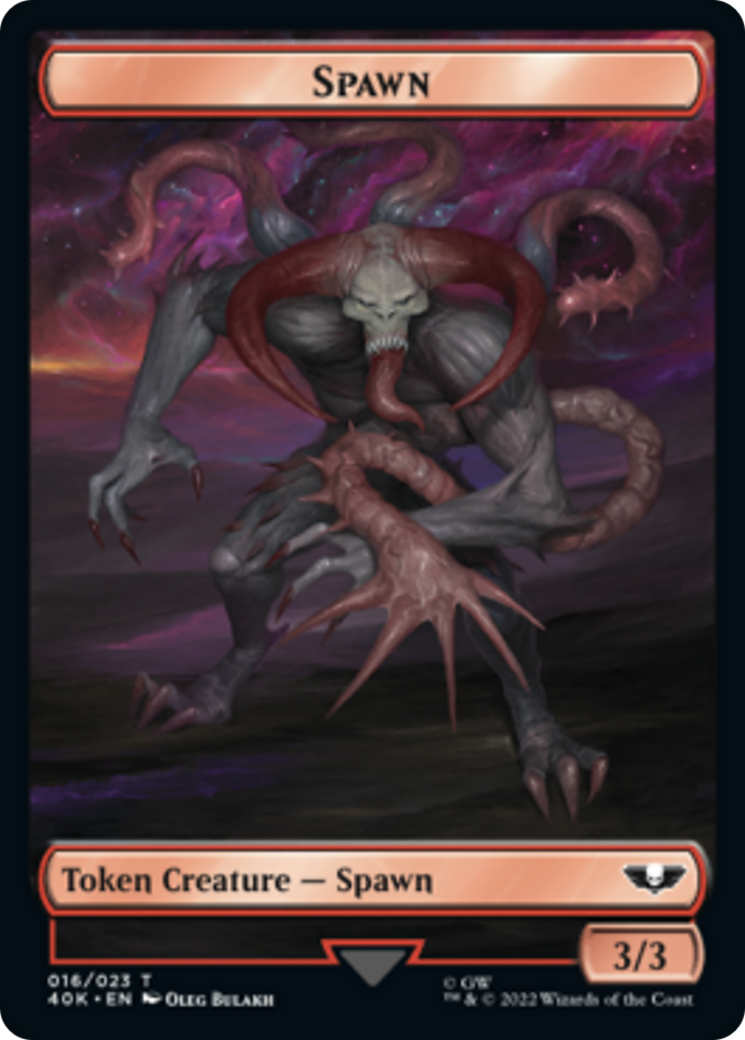 Spawn // Blue Horror (Surge Foil) [Universes Beyond: Warhammer 40,000 Tokens]