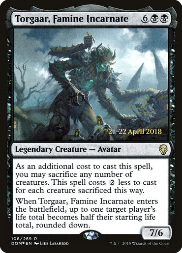 Torgaar, Famine Incarnate [Dominaria Prerelease Promos]