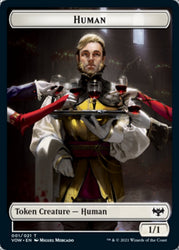 Human (001) // Vampire (007) Double-sided Token [Innistrad: Crimson Vow Tokens]