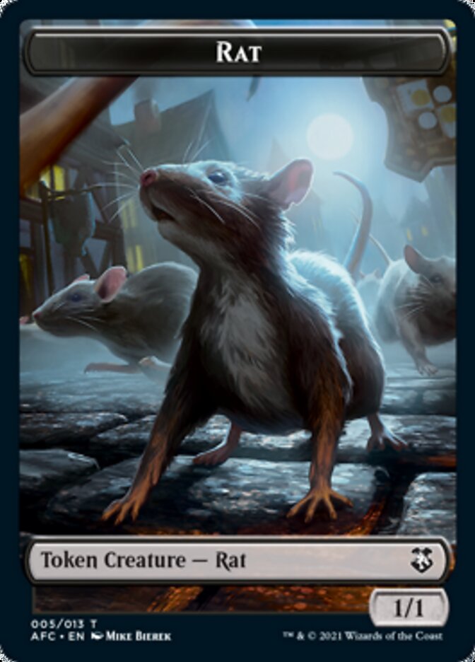 Rat // Zombie Double-sided Token [Dungeons & Dragons: Adventures in the Forgotten Realms Commander Tokens]