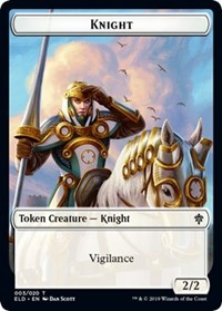 Knight // Food (16) Double-sided Token [Throne of Eldraine Tokens]