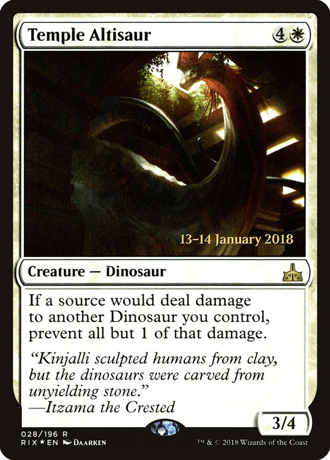 Temple Altisaur [Rivals of Ixalan Prerelease Promos]