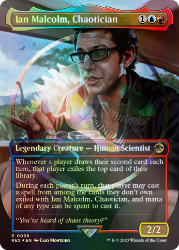 Ian Malcolm, Chaotician Emblem (Borderless) [Jurassic World Collection Tokens]