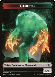 Elemental (008) // Elemental (010) Double-sided Token [Zendikar Rising Commander Tokens]