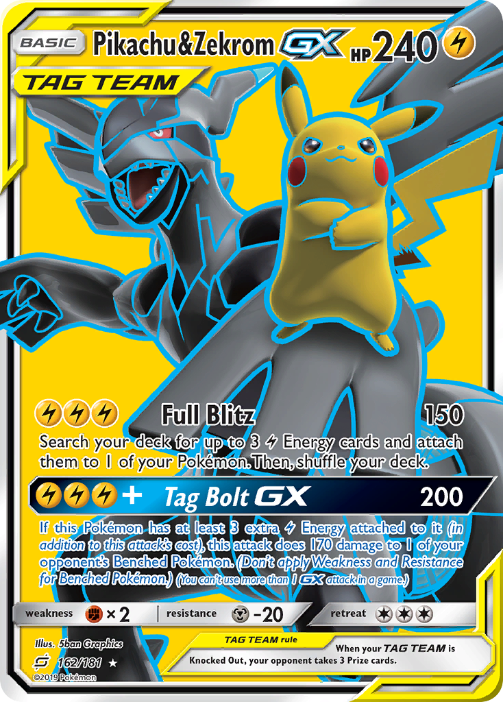 Pikachu & Zekrom GX (162/181) [Sun & Moon: Team Up]