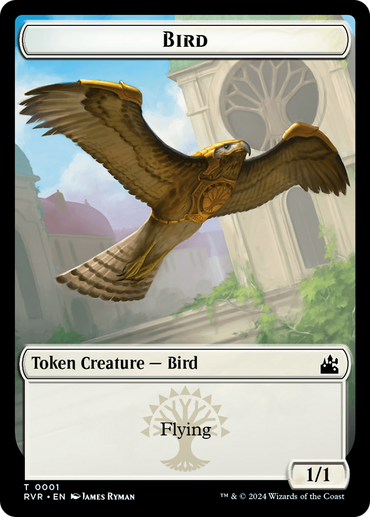 Bird // Spirit (0004) Double-Sided Token [Ravnica Remastered Tokens]