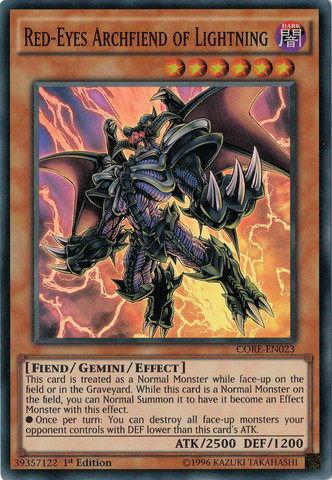 Red-Eyes Archfiend of Lightning [CORE-EN023] Super Rare